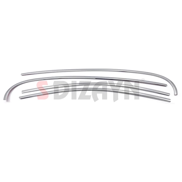 S-Dizayn Renault Fluence Krom Cam Üst Çıtası 4 Prç 2010-2016 - 2