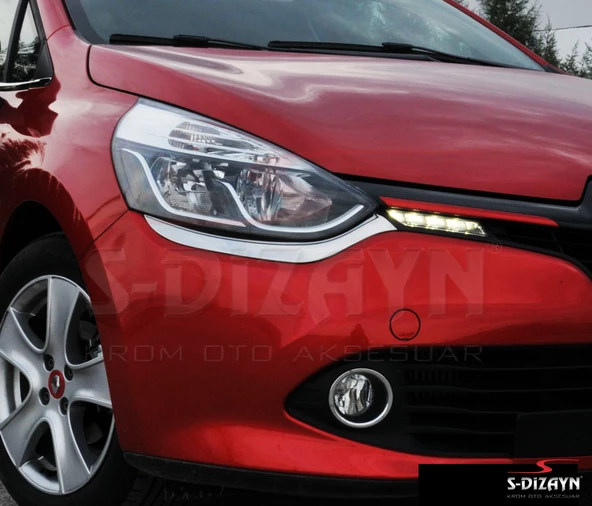 S-Dizayn Renault Clio 4 HB Krom Far Alt Çıtası 2012-2016 - 4