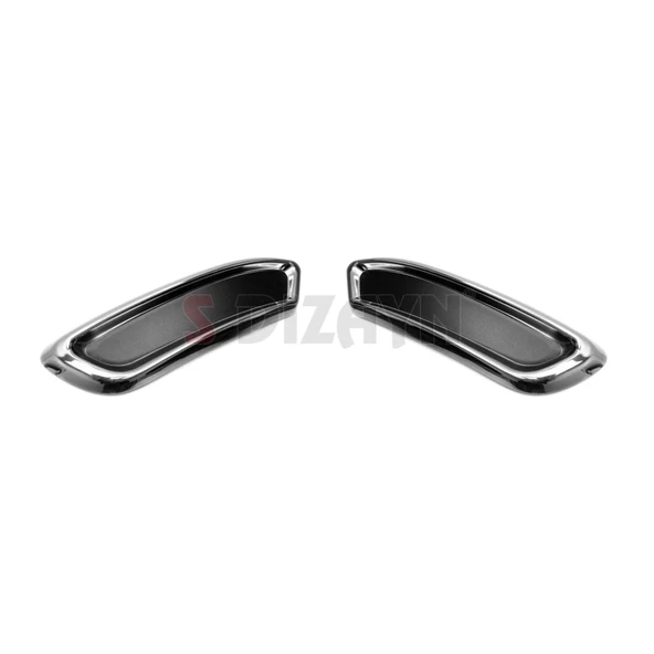 S-Dizayn VW Passat B8 Krom Egzoz Görünümü Difüzör R Line Still 2 Parça 2015-2019 - 2
