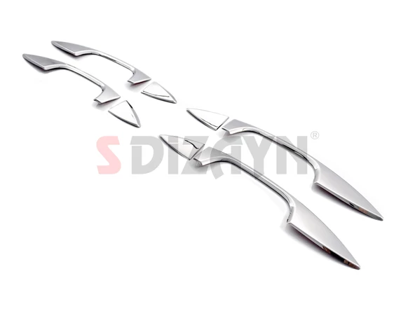 S-Dizayn Toyota Corolla Krom Kapı Kolu Yarım Model 8 Prç. 2013-2018 - Resim 2