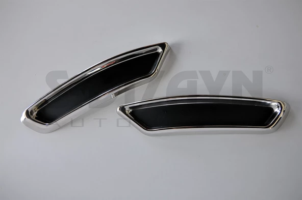 S-Dizayn VW Passat B8 Krom Egzoz Görünümü Difüzör R Line Still 2 Parça 2015-2019 - 11