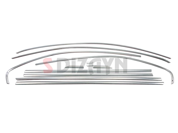 S-Dizayn VW Jetta Krom Cam Çerçeve Seti 12 Prç. 2011-2019 A+ Kalite - 3