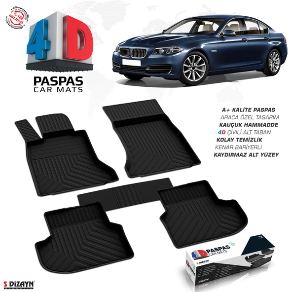 Bmw 5 Serisi F10 X-Drive 4D Havuzlu Paspas 2013-2016 A+Kalite