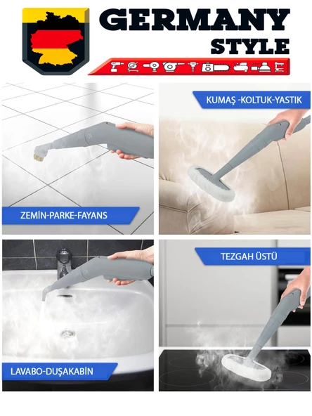 Germany Style C5 Profesyonel Buharlı Temizlik Makinesi Fayans Lavabo Duşakabin Koltuk Ocak Temizleme - 3