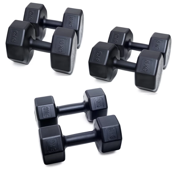 PS SPOR 3 ÇİFT DAMBIL SET(5 KG + 8 KG + 10 KG X 2 ADET ) OLARAK GÖNDERİM YAPILCAKTIR)