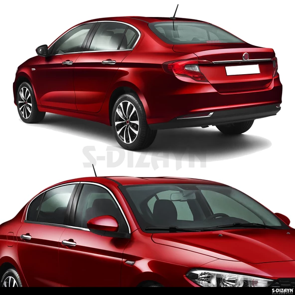 S-Dizayn Fiat Egea SD Krom Cam Çerçevesi 8 Prç. 2015-2020 A+ Kalite - 6