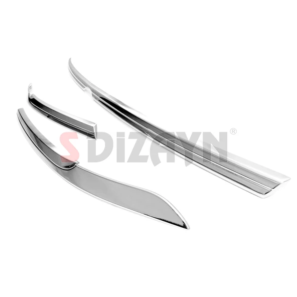 S-Dizayn VW Tiguan Krom Far Üst Çıtası 3 Prç. 2016-2020 - 3