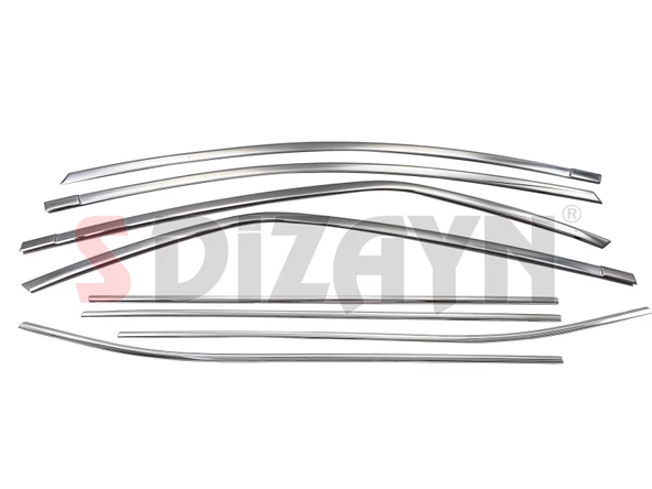S-Dizayn Toyota Corolla Krom Cam Çerçevesi 8 Prç. 2013-2018 A+ Kalite - 2