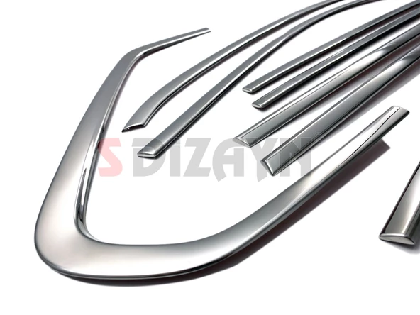 S-Dizayn VW Tiguan Krom Cam Çerçevesi 10 Prç. 2016-2024 A+ Kalite - 3