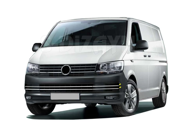 S-Dizayn VW T6 Transporter Krom Ön Tampon Çıtası 6 Prç. (Trendline) 2015-2019