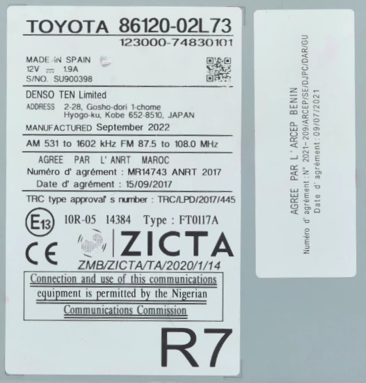 R7 TOYOTA COROLLA 2020-2021-2022 MÜZİK ÇALAR TEYP EKRAN 86120 86 - 6