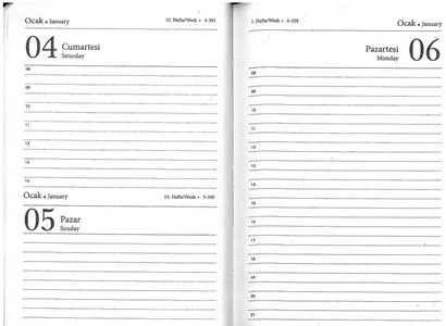 Özkan 2025 Günlük Cep Ajandası 9x13 Lacivert Esnek Kapak - 2