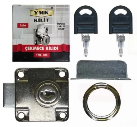 YMK KARE ÇEKMECE KİLİDİ ( 138-22 ) YMK-708