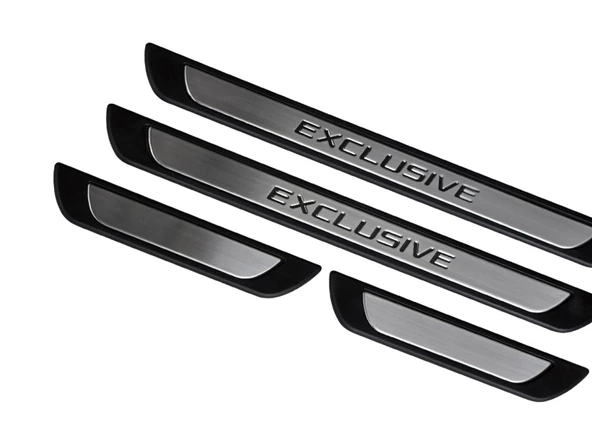 S-Dizayn Opel Astra J Krom Kapı Eşik Koruması Exclusive Line 2012-2016 4 Parça - Resim 4