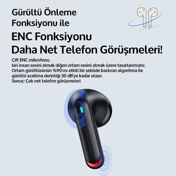 Usams NX10 Çift Mikrofonlu BT5.2 TWS Bluetooth Kulaklık-Pembe - 3