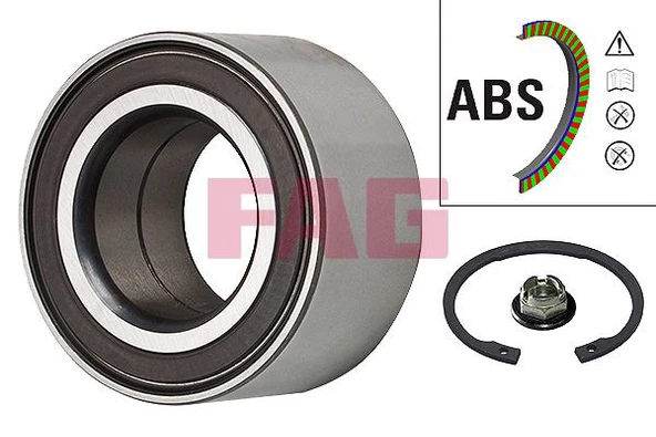 ÖN TEKER RULMANI FIESTA V 01 FOCUS 98 04 FUSION 02 12 COURIER 14 KA III 16 ECOSPORT 13 MAZDA 2 07 15 KIT ABS LI 38.993x72x37 BAH-0106DX