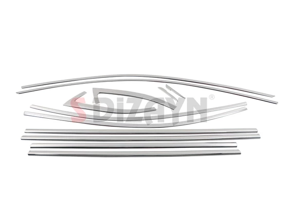 S-Dizayn Skoda Superb Krom Cam Çerçeve Seti 12 Prç 2015-2023 A+ Kalite - 2