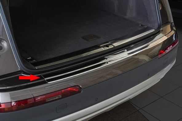 S-Dizayn Audi Q7 Krom Arka Tampon Eşiği 2015 Üzeri - 4