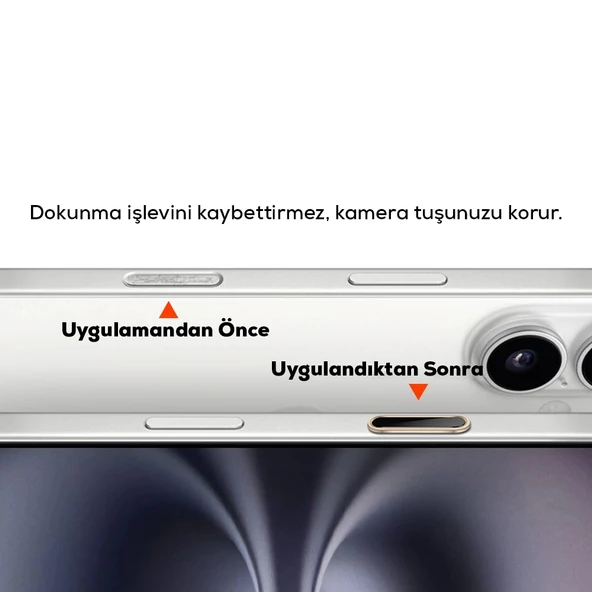 Apple iPhone 16 Serisi Uyumlu Metal Alaşımlı Hassas Dokunmatik Kamera Denetim Butonu Koruyucu - 2