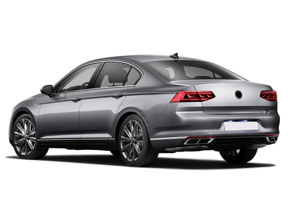 S-Dizayn VW Passat B8.5 Krom Egzoz Görünümü Difüzör 4'lü R Line 3 Parça 2019-2023 - 5