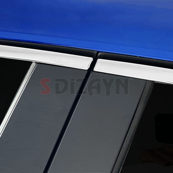S-Dizayn Renault Clio 5 Krom Cam Çerçevesi 12 Prç. 2019 Üzeri A+ Kalite - 11