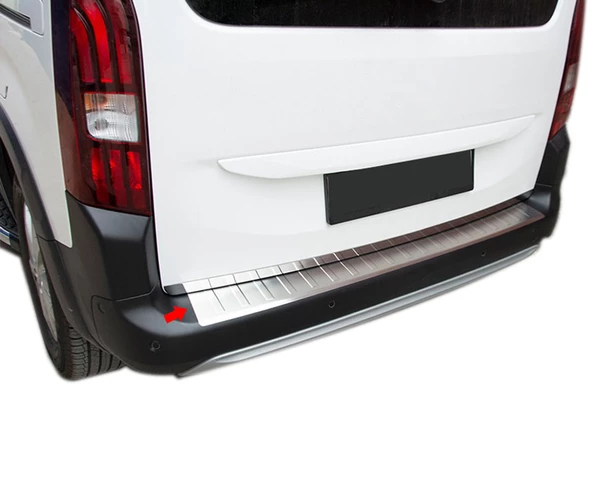 S-Dizayn Peugeot Rifter Krom Arka Tampon Eşiği 2019 Üzeri - 4