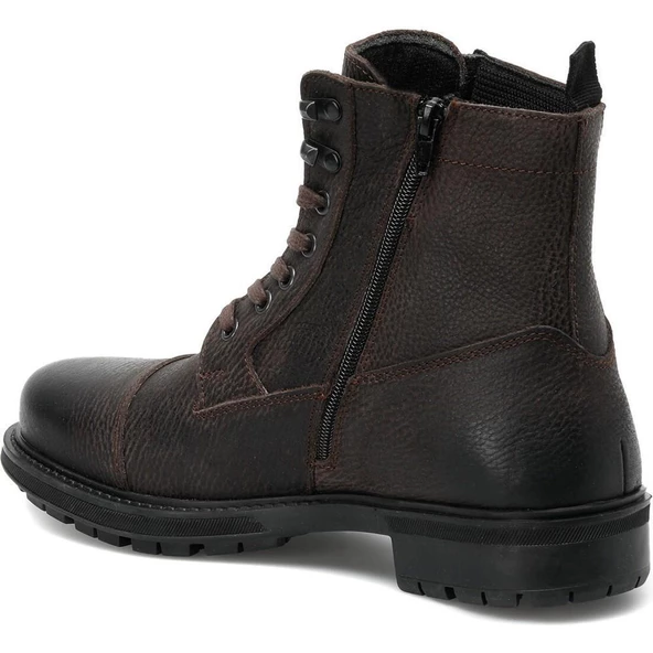 LUMBERJACK RAMONES KAHVE HAKİKİ DERİ COMFORT CASUAL FERMUARLI ERKEK BOT - Resim 4