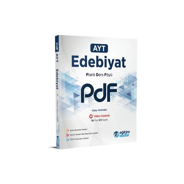 Eğitim Vadisi Yayınları AYT 2023 Edebiyat PDF Planlı Ders Föyü