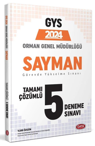 2024 GYS Orman Genel Müdürlüğü Sayman 5 Deneme Data Yayınları ürün görseli 1