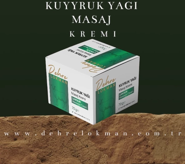 dehre lokman Kuyruk Yağlı Masaj Kremi 70 gr (3 adet )