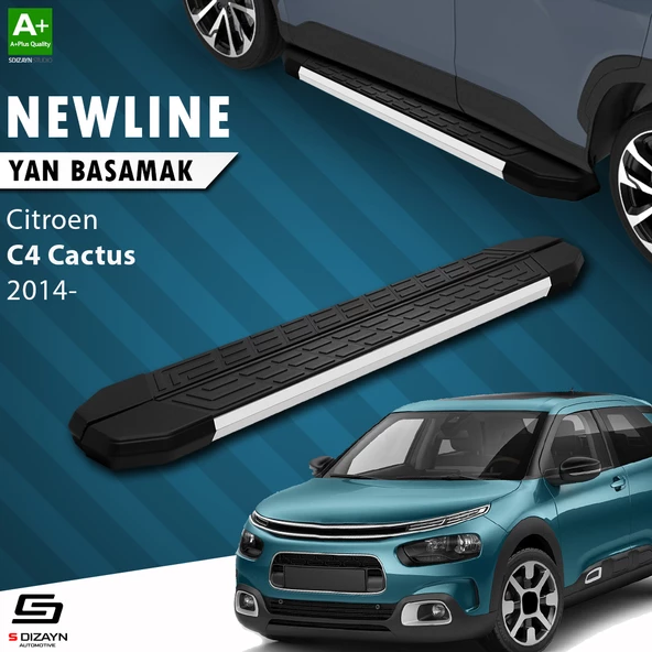 S-Dizayn Citroen C4 Cactus NewLine Aluminyum Yan Basamak 183 Cm 2014 Üzeri A+ Kalite