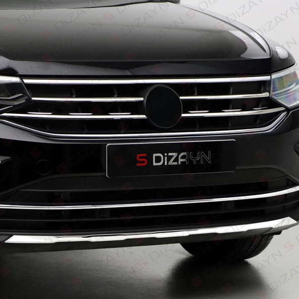 S-Dizayn VW Tiguan Krom Ön Tampon Çıtası 2020-2024 (Mat Krom) - 7