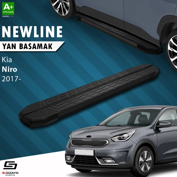 S-Dizayn Kia Niro NewLine Siyah Yan Basamak 183 Cm 2017 Üzeri A+ Kalite - 1
