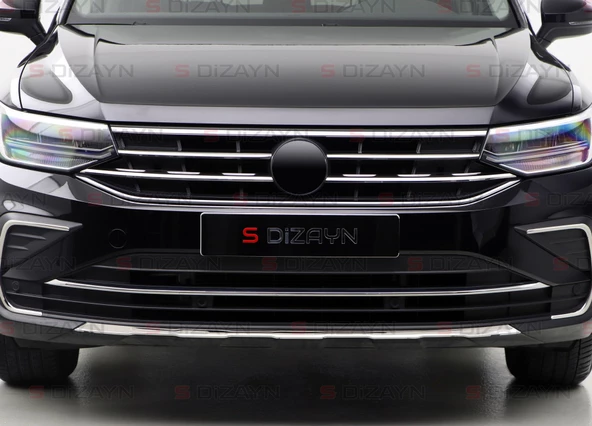 S-Dizayn VW Tiguan Krom Ön Tampon Çıtası 2020-2024 (Mat Krom) - 6