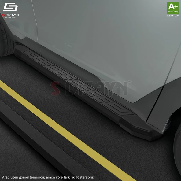 S-Dizayn Ford Ranger 3 NewLine Siyah Yan Basamak 203 Cm 2012-2022 A+ Kalite - 6