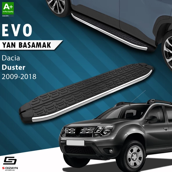 S-Dizayn Dacia Duster Evo Krom Yan Basamak 173 Cm 2009-2018 A+ Kalite