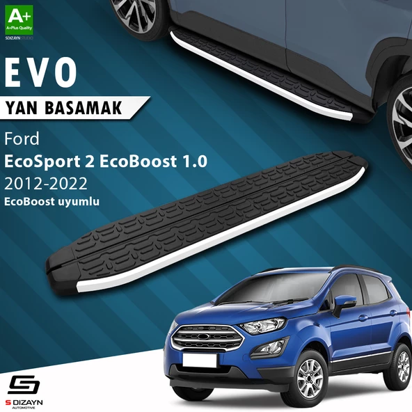 S-Dizayn Ford EcoSport 2 EcoBoost 1.0 Evo Aluminyum Yan Basamak 173 Cm 2012-2022 A+ Kalite