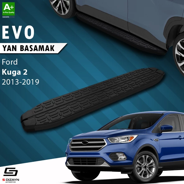 S-Dizayn Ford Kuga 2 Evo Siyah Yan Basamak 183 Cm 2013-2019 A+ Kalite