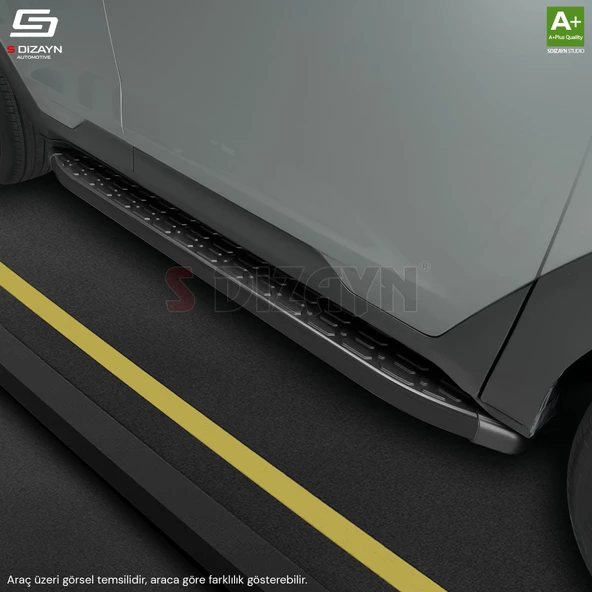 S-Dizayn Opel Combo E Uzun Şase Evo Siyah Yan Basamak 213 Cm 2018 Üzeri A+ Kalite - 6