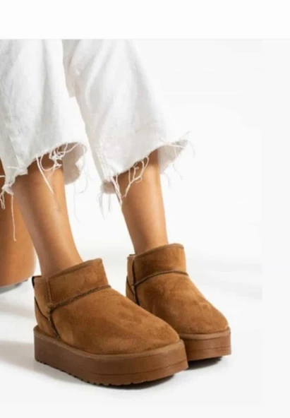 KÜRKLÜ PLATFORM TABAN KADIN BOT TABA - 2