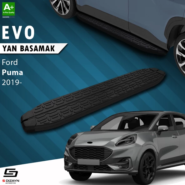 S-Dizayn Ford Puma Evo Siyah Yan Basamak 173 Cm 2019 Üzeri A+ Kalite