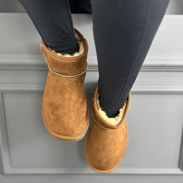 KÜRKLÜ PLATFORM TABAN KADIN BOT TABA - 4