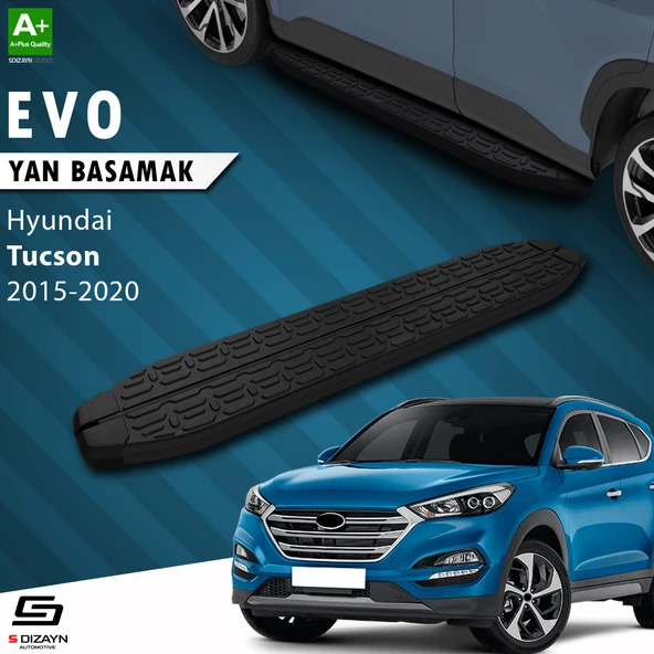 S-Dizayn Hyundai Tucson 3 Evo Siyah Yan Basamak 173 Cm 2015-2020 A+ Kalite