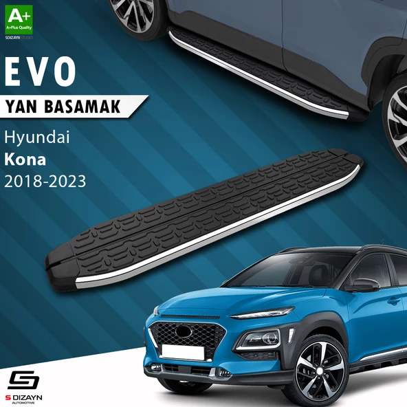 S-Dizayn Hyundai Kona Evo Krom Yan Basamak 173 Cm 2018-2023 A+ Kalite