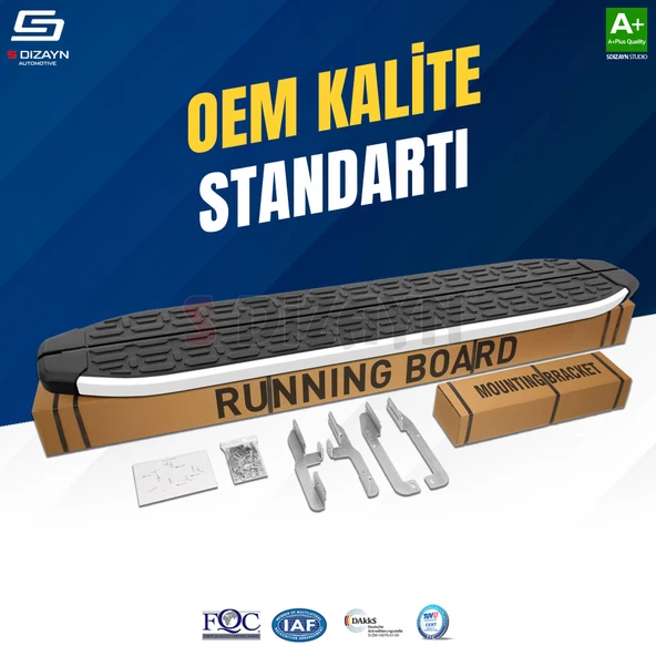 S-Dizayn VW Amarok Evo Aluminyum Yan Basamak 203 Cm 2010-2023 A+ Kalite - 2