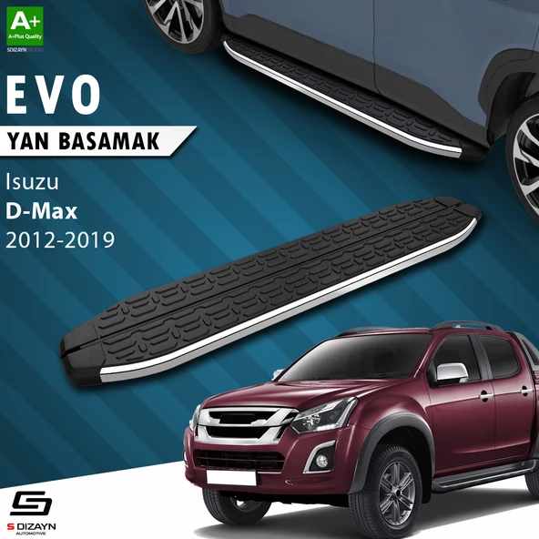 S-Dizayn Isuzu D-Max 2 Evo Krom Yan Basamak 203 Cm 2012-2019 A+ Kalite