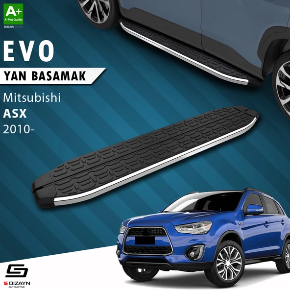 S-Dizayn Mitsubishi ASX Evo Krom Yan Basamak 183 Cm 2010 Üzeri A+ Kalite