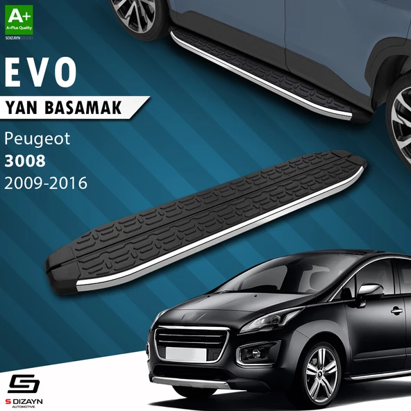 S-Dizayn Peugeot 3008 Evo Krom Yan Basamak 183 Cm 2009-2016 A+ Kalite