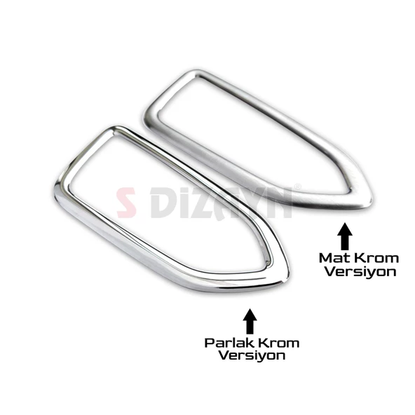 S-Dizayn Renault Captur 2 Krom İç Kapı Kolu Çerçevesi 4 Prç. 2020 Üzeri (Mat Krom) - Resim 5