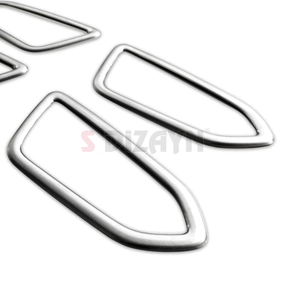 S-Dizayn Renault Captur 2 Krom İç Kapı Kolu Çerçevesi 4 Prç. 2020 Üzeri (Mat Krom) - Resim 4